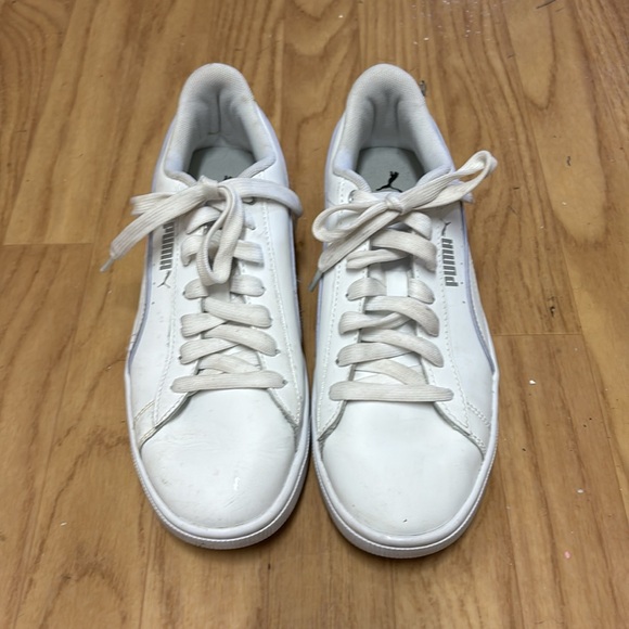 Puma Vikky v2 Sneaker Women 8.5 US 39 EUR 6 UK White Leather Classic Basketball - Picture 5 of 16